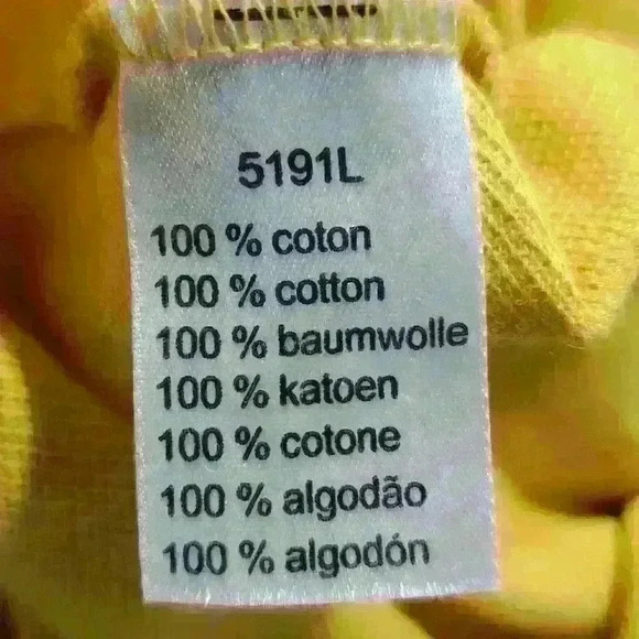 🚫 LACROSSE Yellow Gold Golf Shirt Size Large (9) - Picture 5 of 6